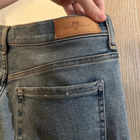 7 For All Mankind Luxe Vintage The Ankle Skinny in Flora Sz 32 Women’s Scalloped - Picture 9 of 11